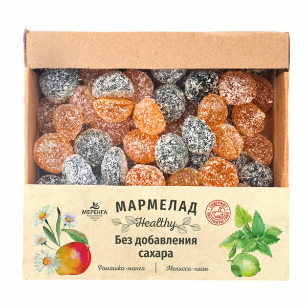 №1 Меренга Мармелад в кокосовой обсыпке Ромашка+Мелисса , 800г     в Братске
