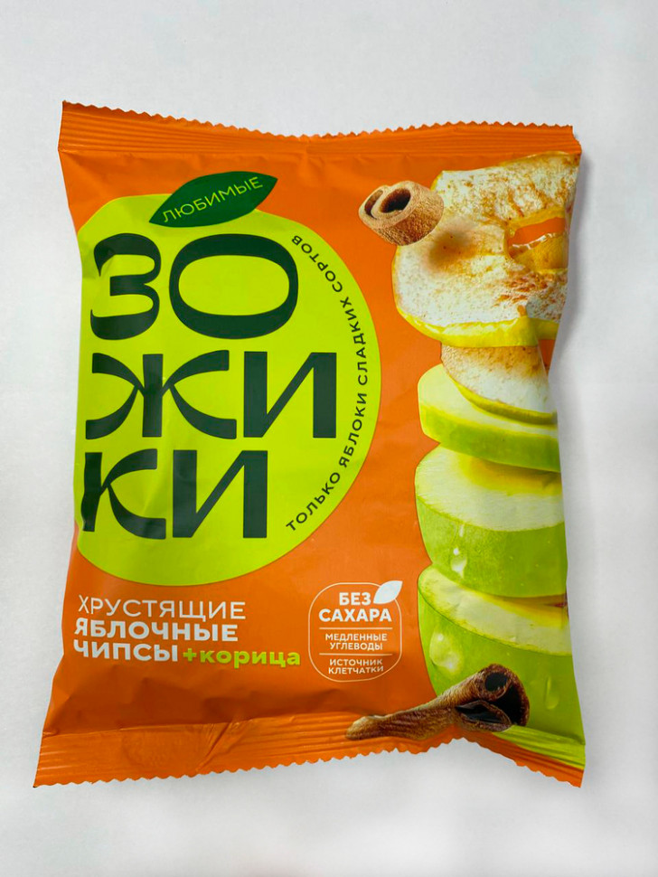  Зожики Яблочные+корица чипсы, 25г  в Братске