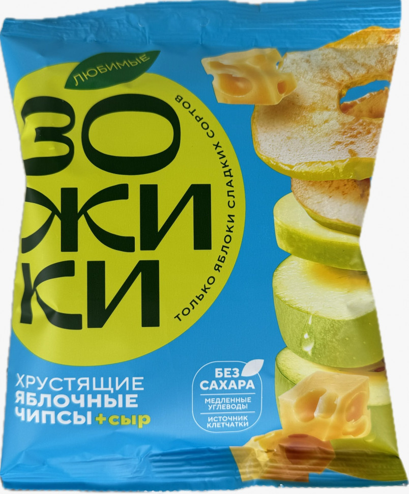  Зожики Яблочные чипсы с сыром, 25г  в Братске